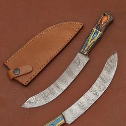 damascus horizon fillet knife – elegant 12" blade for kitchen or field