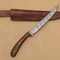 Custom Handmade Damascus Steel Kitchen Chef Fillet Knife With Pakka Wood Handle And Leather Sheath 1