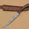 Custom Handmade Damascus Steel Kitchen Chef Fillet Knife With Pakka Wood Handle And Leather Sheath 2