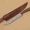 Custom Handmade Damascus Steel Kitchen Chef Fillet Knife With Pakka Wood Handle And Leather Sheath 0