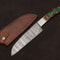 Premium Handmade Damascus Steel Kitchen Knife 8 Blade With Leather Sheath 0