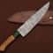 Custom Damascus Chef Fillet Knife Elegant Pakka Wood Handle Sharp Forged Blade 1