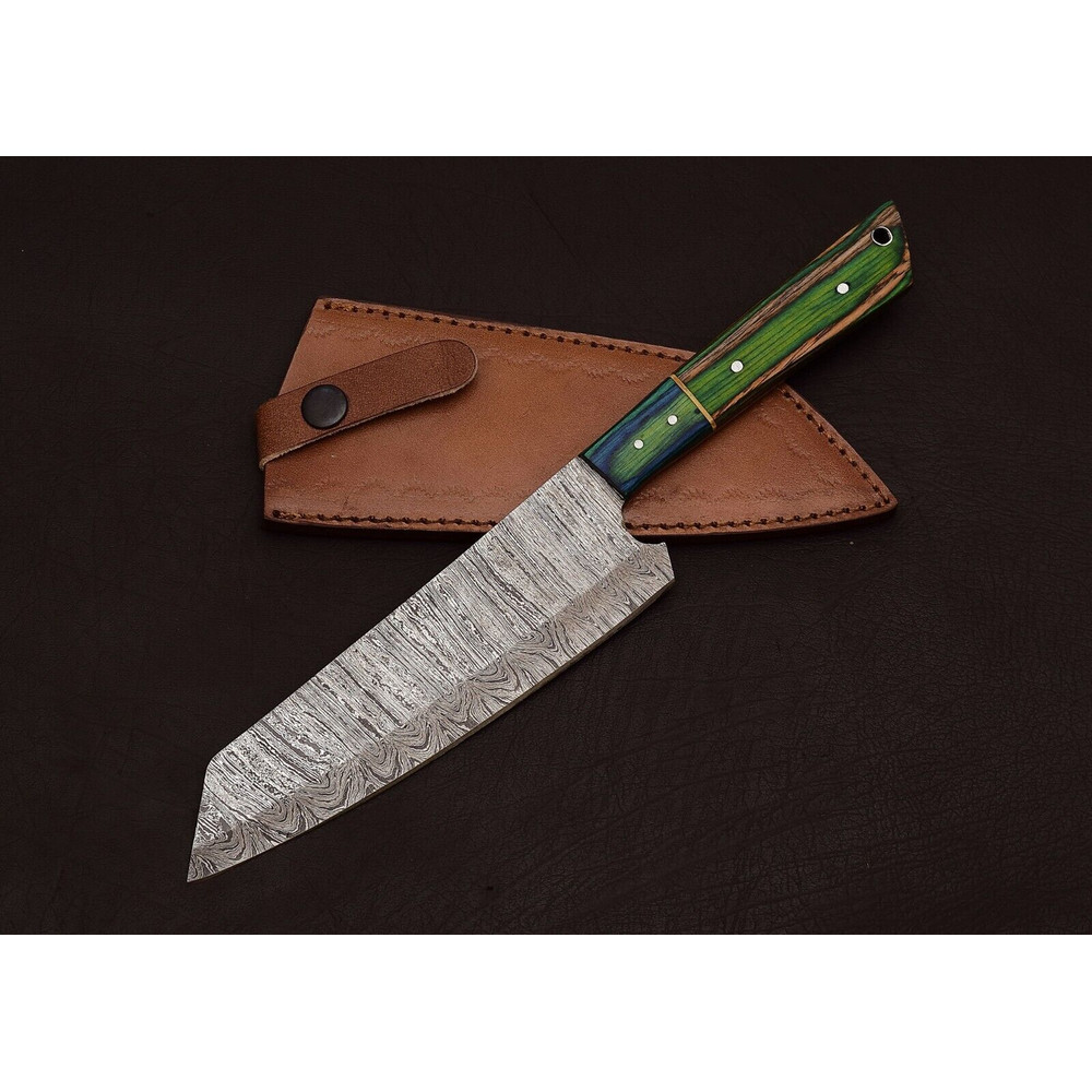 Handmade Damascus Steel Knife  Perfect For Kitchen Camping And Outdoor Adventures 3