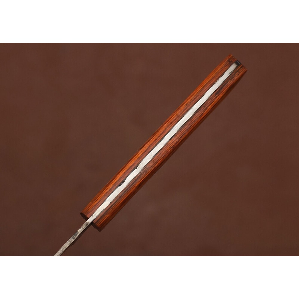 Damascus Steel Chef Knife 13 Handmade Fillet Blade With Leather Sheath 3