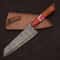 Damascus Steel Hunting Chef Knife Custom 8 Blade With Leather Sheath 2