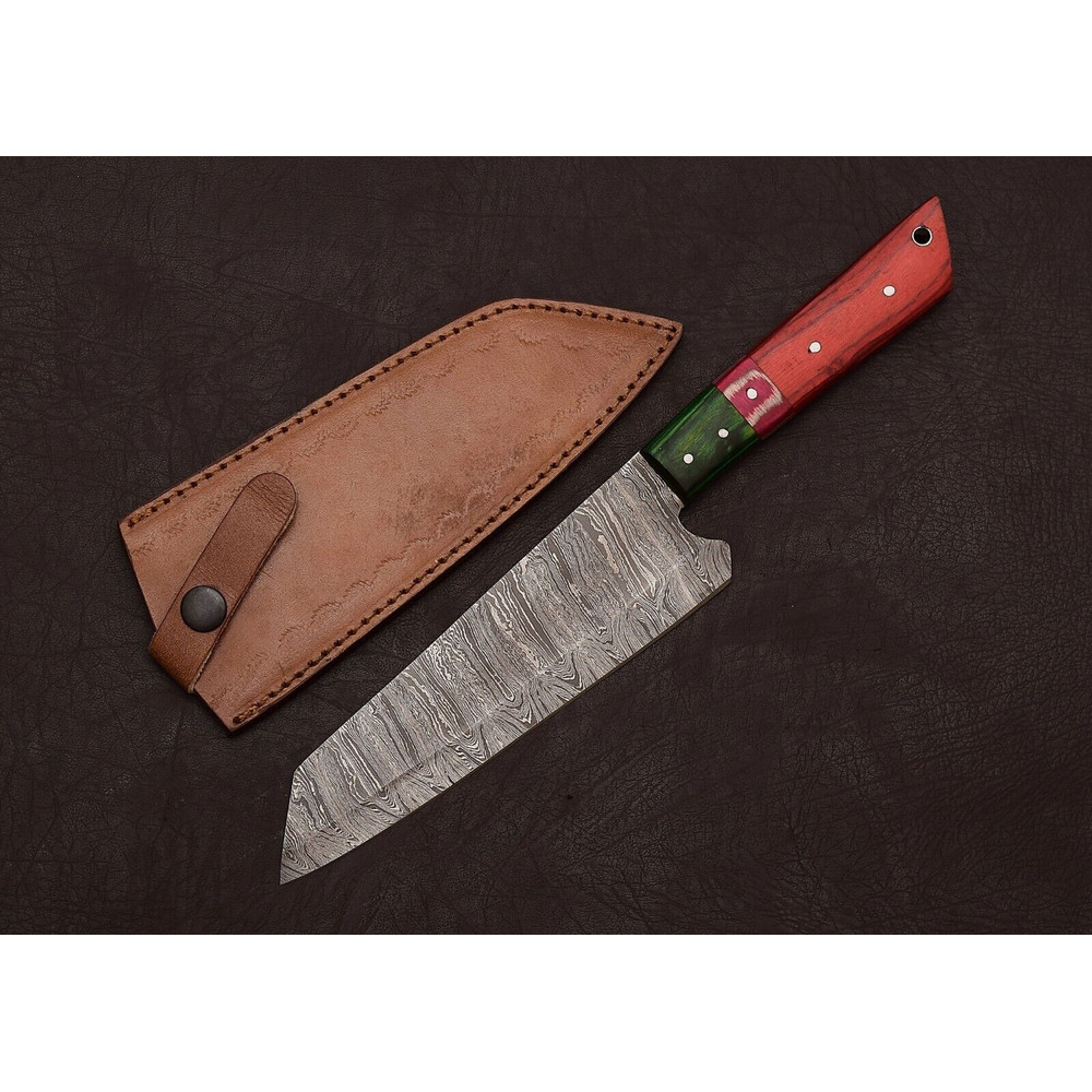 Custom Forged Damascus Steel Fillet Knife  MultiPurpose Kitchen  Outdoor Tool 0
