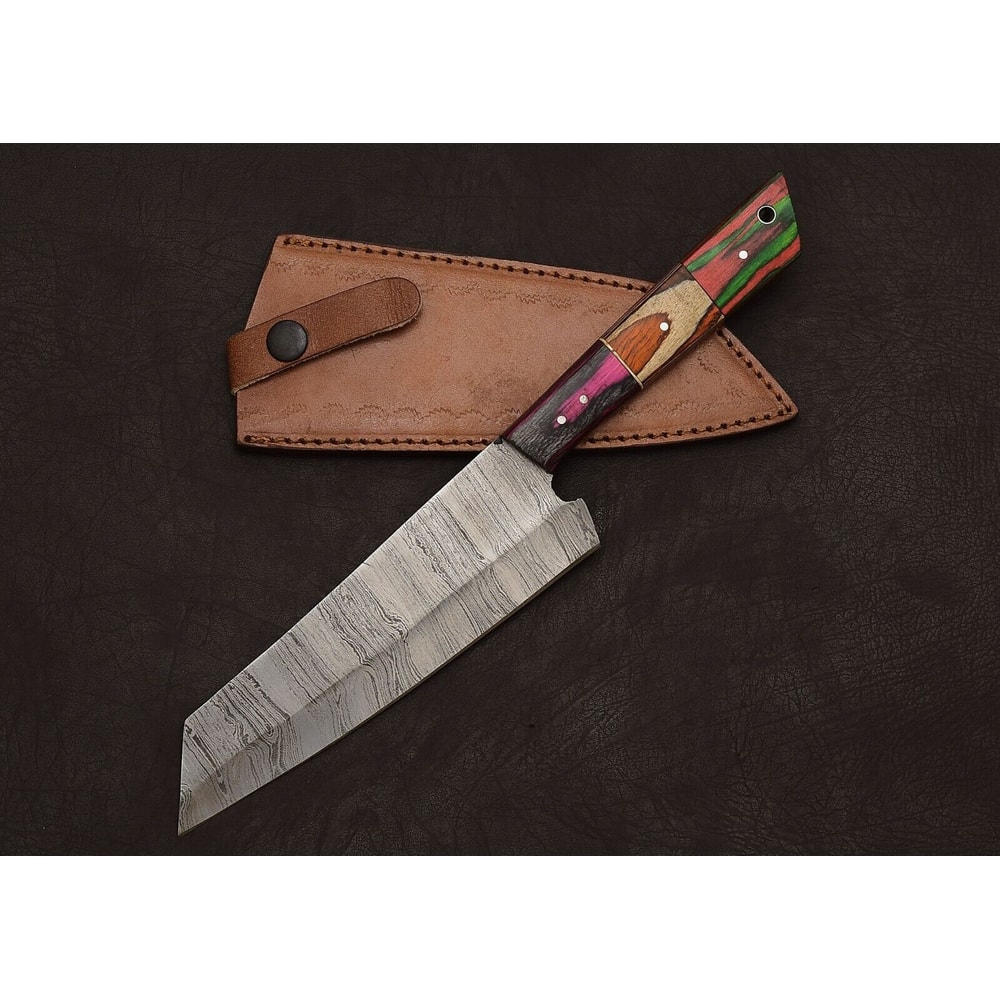 Custom Damascus Fillet Knife Handmade Chef Tool With Wooden Grip 2