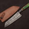 HandForged Damascus Steel Hunting Knife Fillet Chef Knife With Leather Sheath 0