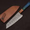 Damascus Steel Chef Fillet Knife Premium Handmade Blade With Leather Cover 0