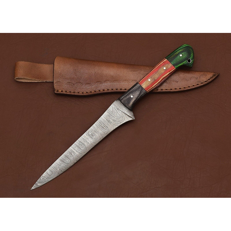 The Forged Flame  Handmade Damascus Steel Kitchen Knife With 8 Blade 1