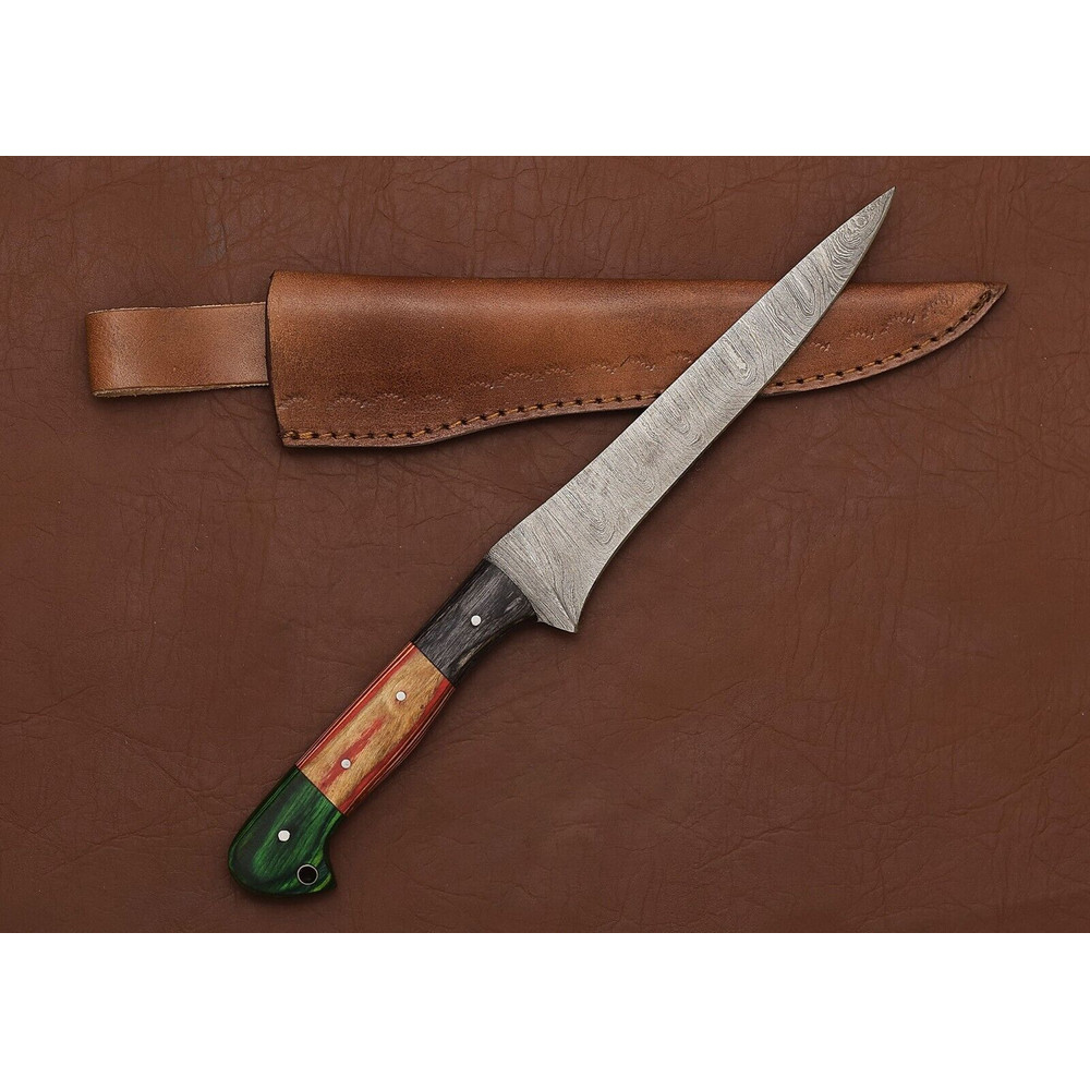 The Forged Flame  Handmade Damascus Steel Kitchen Knife With 8 Blade 2