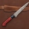 Custom Damascus Steel Outdoor Knife Chef Fillet Blade With Leather Sheath 1