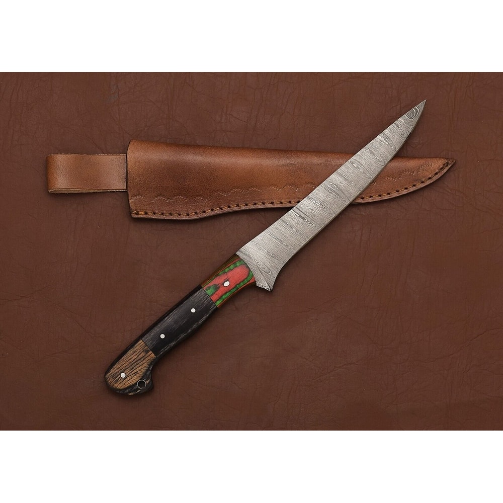 HandForged Damascus Steel Chef Fillet Knife 13 Handmade Kitchen Hunting Knife 1