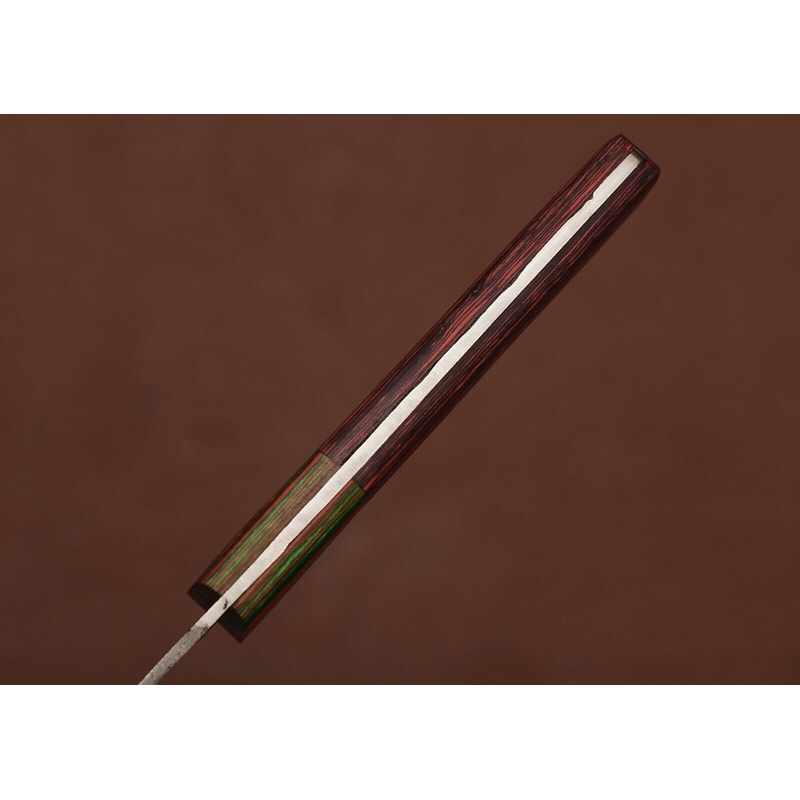 Custom Damascus Steel Kitchen Knife 8 Fillet Blade With Pakka Wood Handle 3