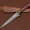 Custom Damascus Steel Kitchen Knife 8 Fillet Blade With Pakka Wood Handle 2