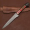 Handmade Damascus Steel Fillet Knife Chef Hunting Knife With Leather Sheath 2