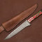 Handmade Damascus Steel Fillet Knife Chef Hunting Knife With Leather Sheath 0