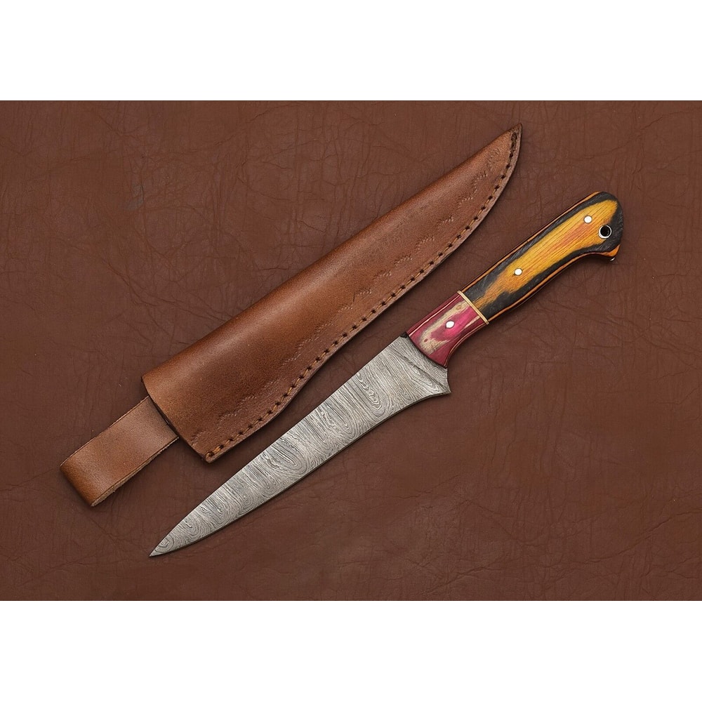 Professional Handmade Damascus Steel Chef Knife 13 Blade For Precision Cutting 0