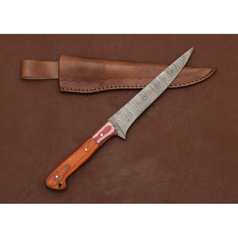 Custom HandForged Damascus Steel Knife Perfect For Chefs Hunters Campers 1