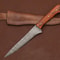 Premium Damascus Steel Chef Fillet Knife Wooden Handle Leather Sheath 2