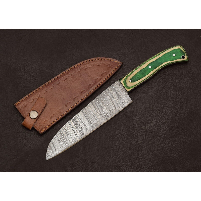 Damascus Steel Kitchen Fillet Knife  13 Handcrafted Blade For Outdoor  Indoor Use 2