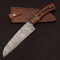 Handcrafted Damascus Steel Chef Knife 8 Fillet Blade With Pakka Wood Grip 0