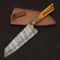 Damascus Steel Precision Chef Knife Handcrafted Fillet Blade With Leather Sheath 2