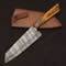 Damascus Steel Precision Chef Knife Handcrafted Fillet Blade With Leather Sheath 2