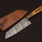 Damascus Steel Precision Chef Knife Handcrafted Fillet Blade With Leather Sheath 0