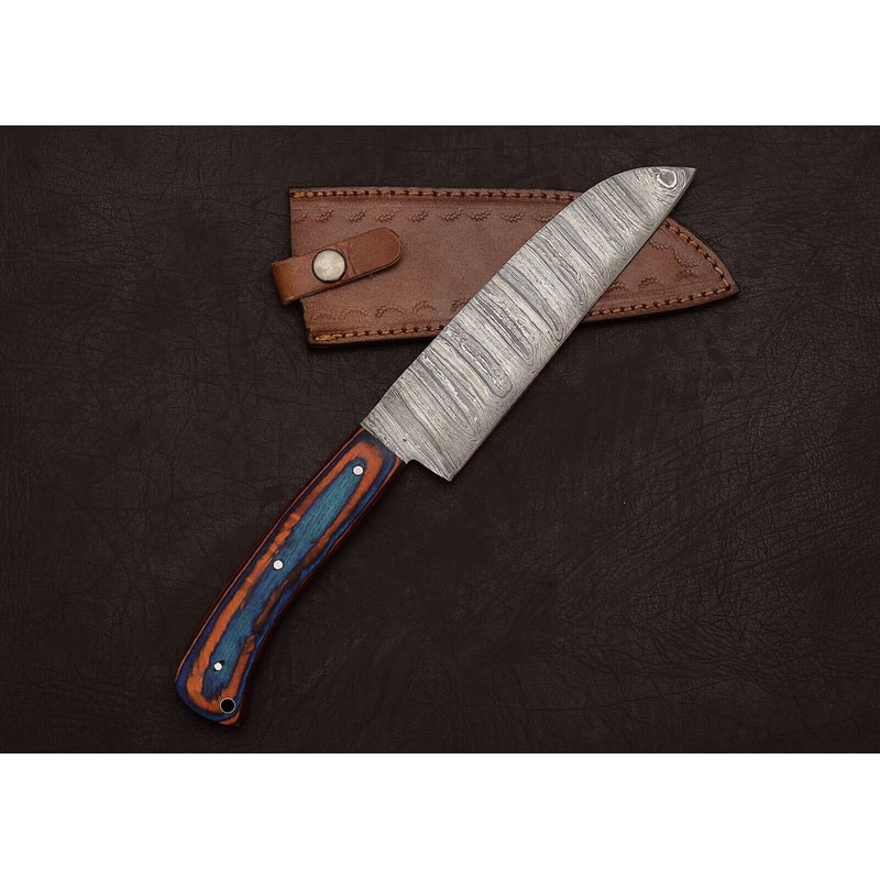 Elegant Handmade Damascus Steel Fillet Knife 8 Blade With Pakka Wood Handle 1