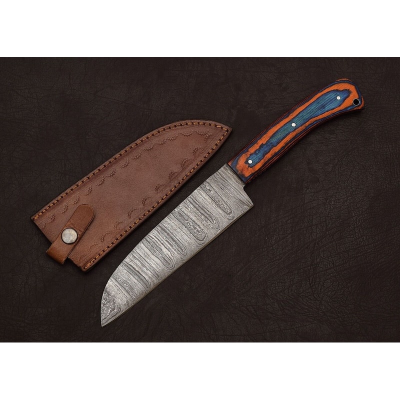 Elegant Handmade Damascus Steel Fillet Knife 8 Blade With Pakka Wood Handle 2