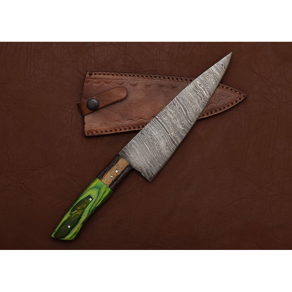 Handmade Damascus Steel Knife  Kitchen Chef Fillet  Hunting Blade Combo 1