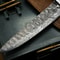 Handmade Damascus Steel Chef Knife With Wood Handle Cow Leather Sheath 2