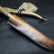 Premium Handmade Damascus Steel Cooking Knife With Wood Grip Cowhide Sheath 5