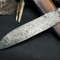 Premium Handmade Damascus Steel Cooking Knife With Wood Grip Cowhide Sheath 2