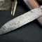 Premium Handmade Damascus Steel Cooking Knife With Wood Grip Cowhide Sheath 2