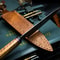 Artisan Damascus Steel Knife Wooden Handle With Original Cow Leather Sheath 4