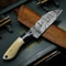 Custom Forged Damascus Steel Kitchen Knife Bone Handle Full Tang Design 1