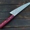 Custom Damascus Steel Chef Knife With Hardwood Handle Leather Sheath 1