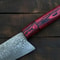 Custom Damascus Steel Chef Knife With Hardwood Handle Leather Sheath 2