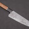 Elegant Handmade Damascus Kitchen Knife With Wood Handle Leather Case 1