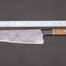 Elegant Handmade Damascus Kitchen Knife With Wood Handle Leather Case 2