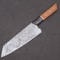 Elegant Handmade Damascus Kitchen Knife With Wood Handle Leather Case 0