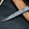 Handmade Damascus Steel Kitchen Knife Wood Handle With Leather Sheath 1