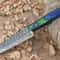 Handmade Damascus Steel Hunting Chef Knife With Wood Handle Leather Sheath 3