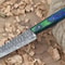 Handmade Damascus Steel Hunting Chef Knife With Wood Handle Leather Sheath 3