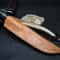 Handmade Damascus Steel Hunting Kitchen Chef Knife With Resin Handle And Leather Sheath 5
