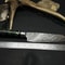 Handmade Damascus Steel Hunting Kitchen Chef Knife With Resin Handle And Leather Sheath 4
