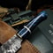 Handmade Damascus Steel Chef Knife With Resin Handle Leather Sheath 1
