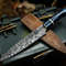 Handmade Damascus Steel Chef Knife With Resin Handle Leather Sheath 0